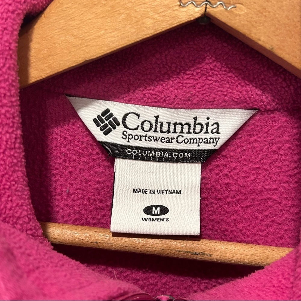 Columbia Fleece Full Zip Women’s Jacket Size Medium, Pink - Picture 4 of 6